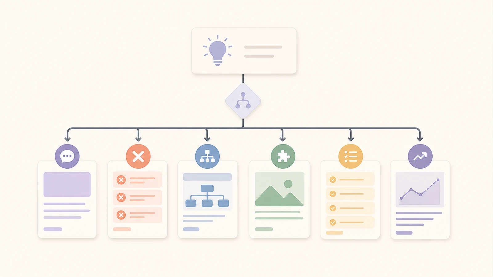 Decision flow for choosing a thought leadership carousel template