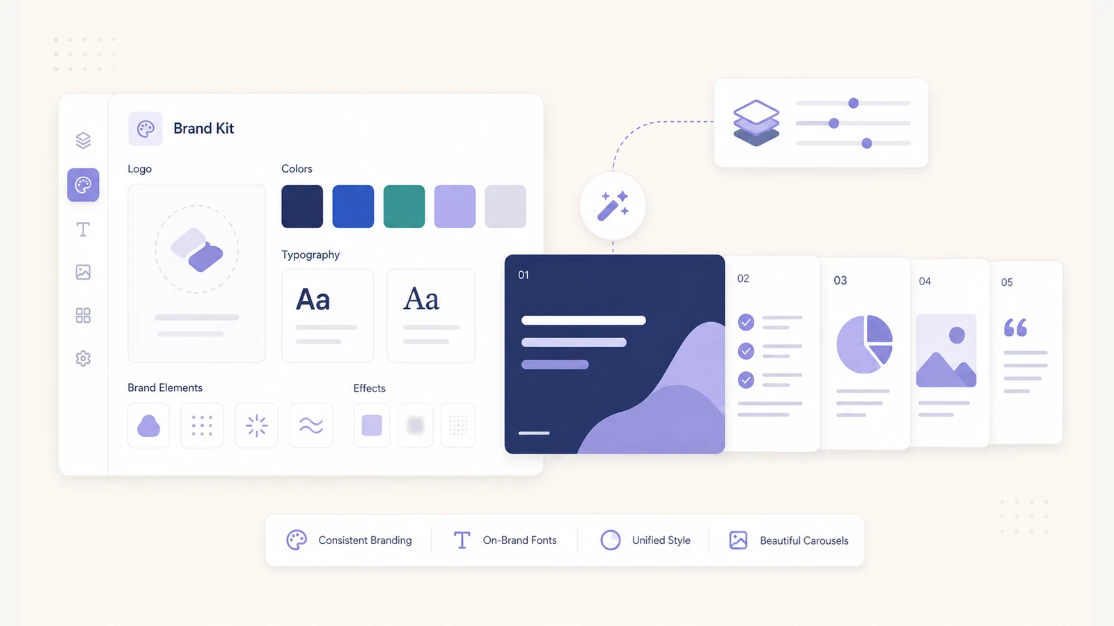 SlideDrift brand kit for LinkedIn carousels