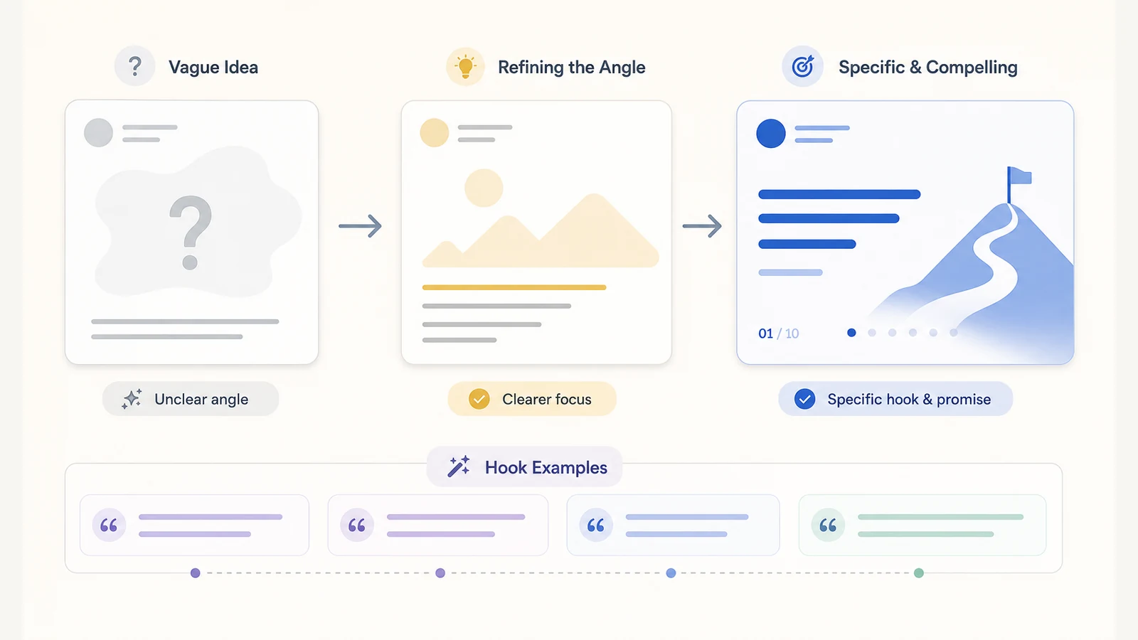 LinkedIn carousel hook examples visual