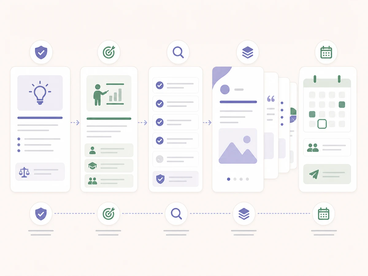 Compliance-aware content ladder for financial advisor LinkedIn posts