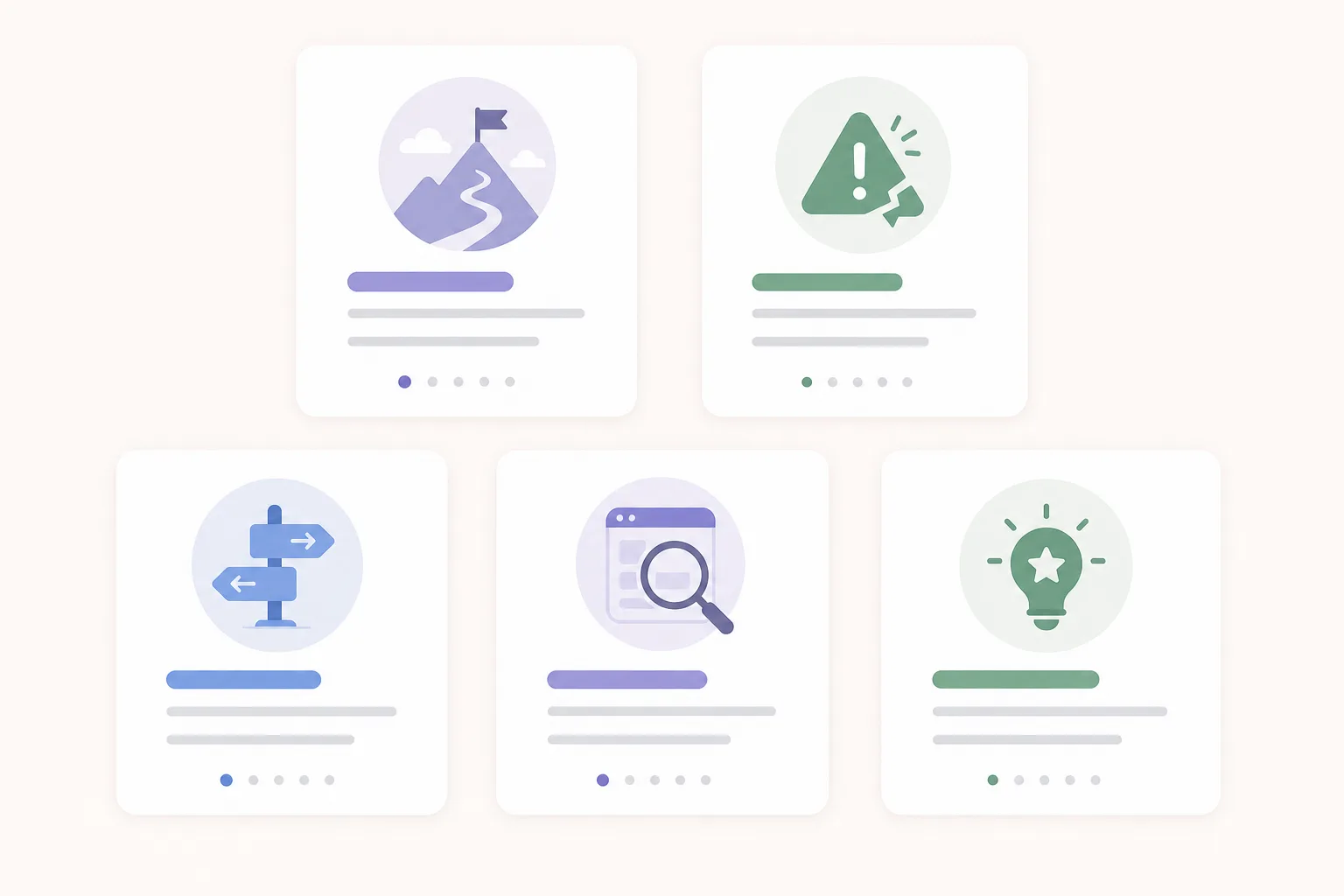 Storytelling framework cards for LinkedIn carousels