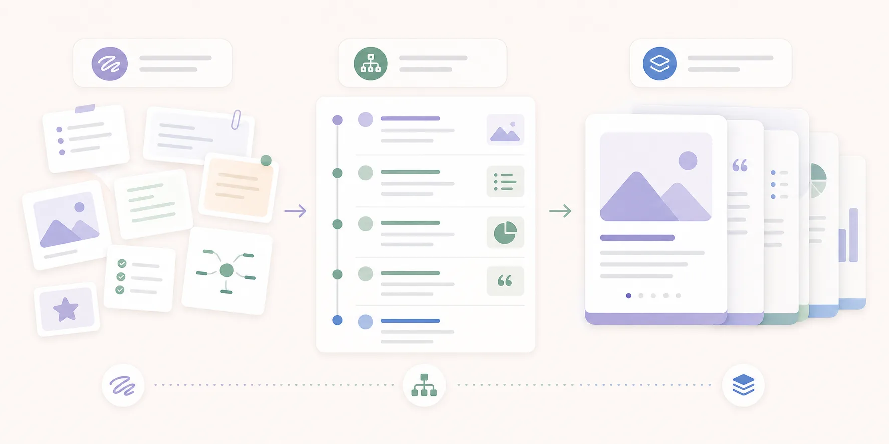 Rough notes transformed into a LinkedIn story carousel