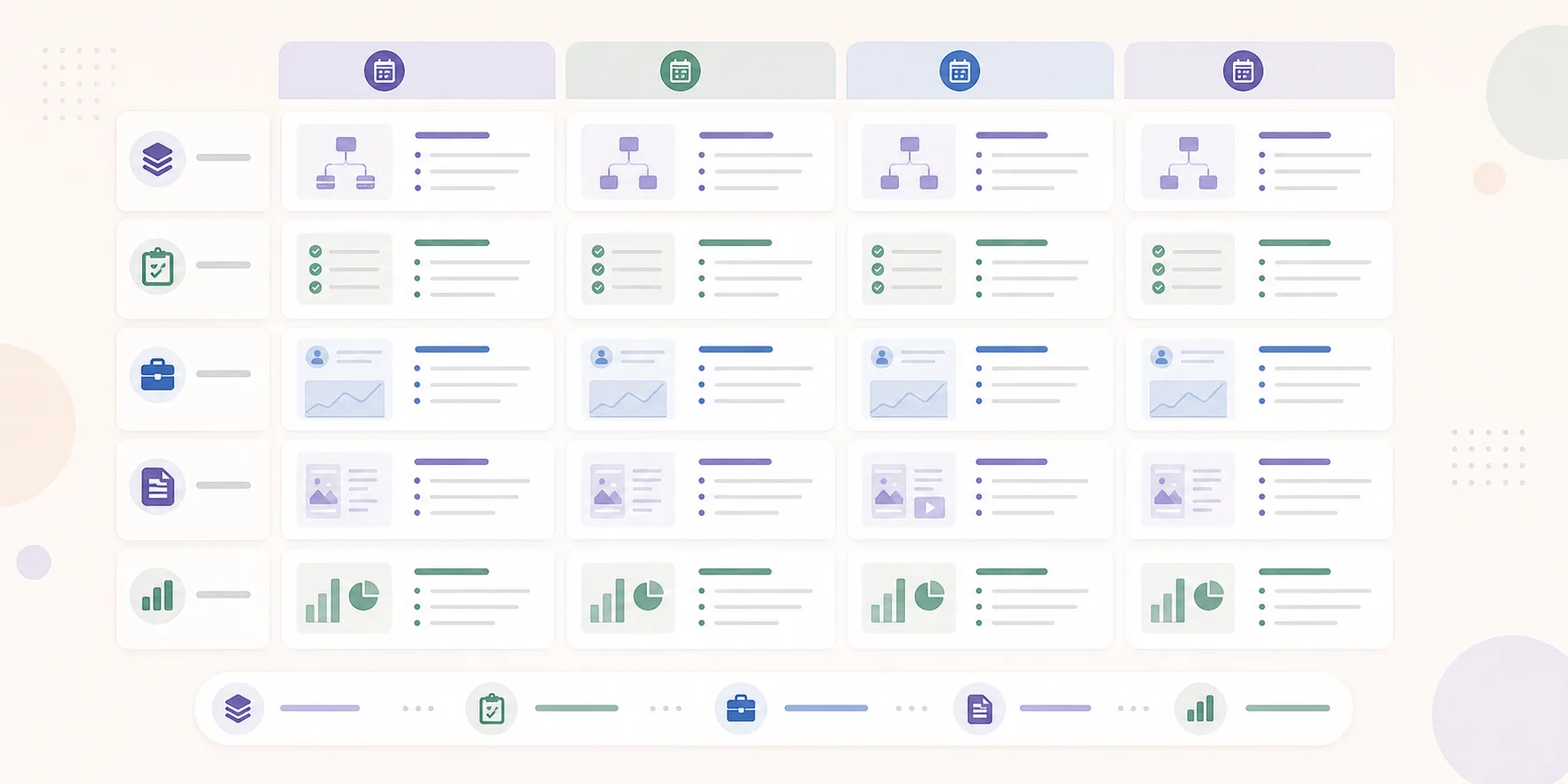 Four week LinkedIn carousel content calendar