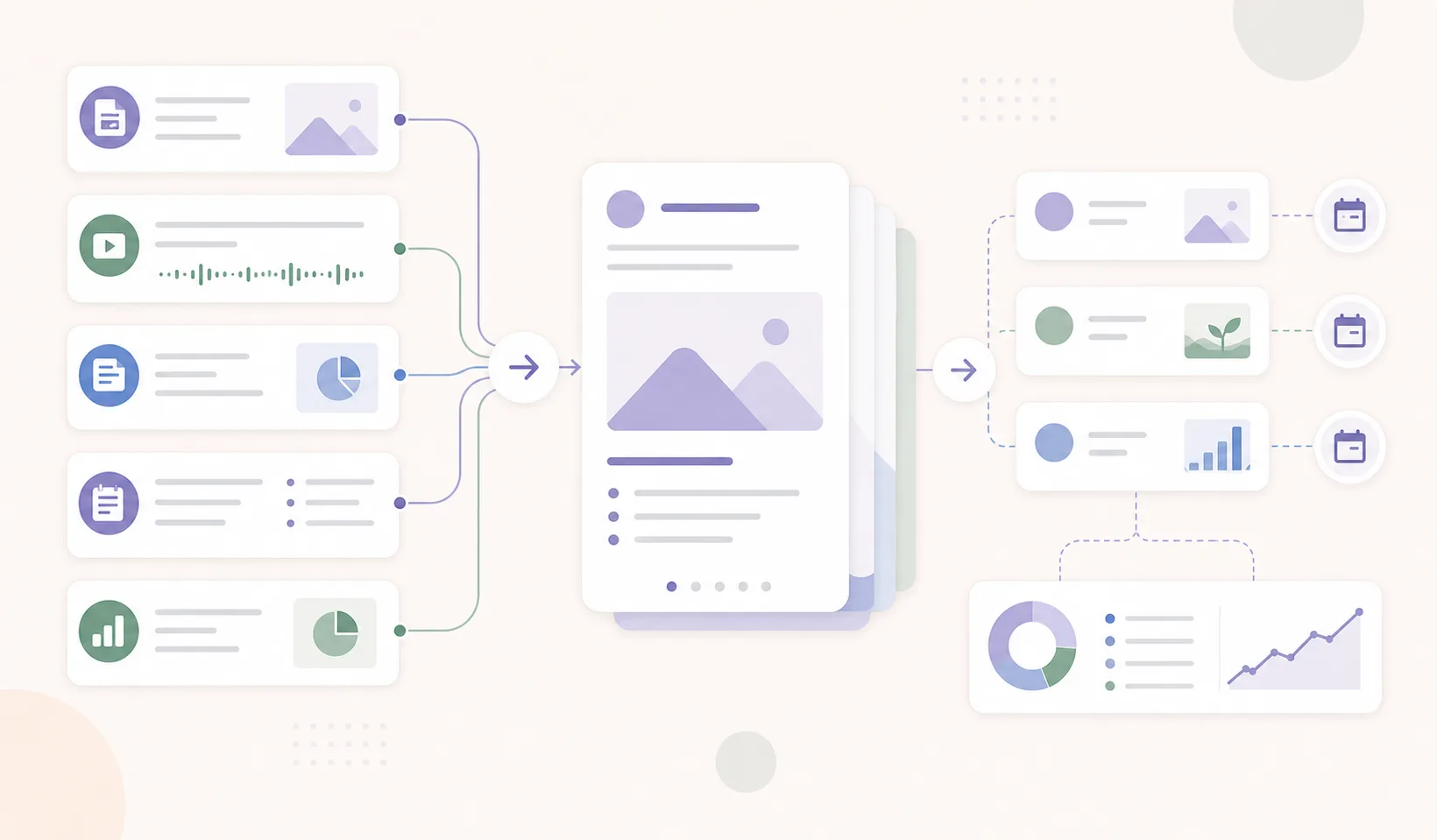 Source asset pipeline for a LinkedIn carousel content calendar